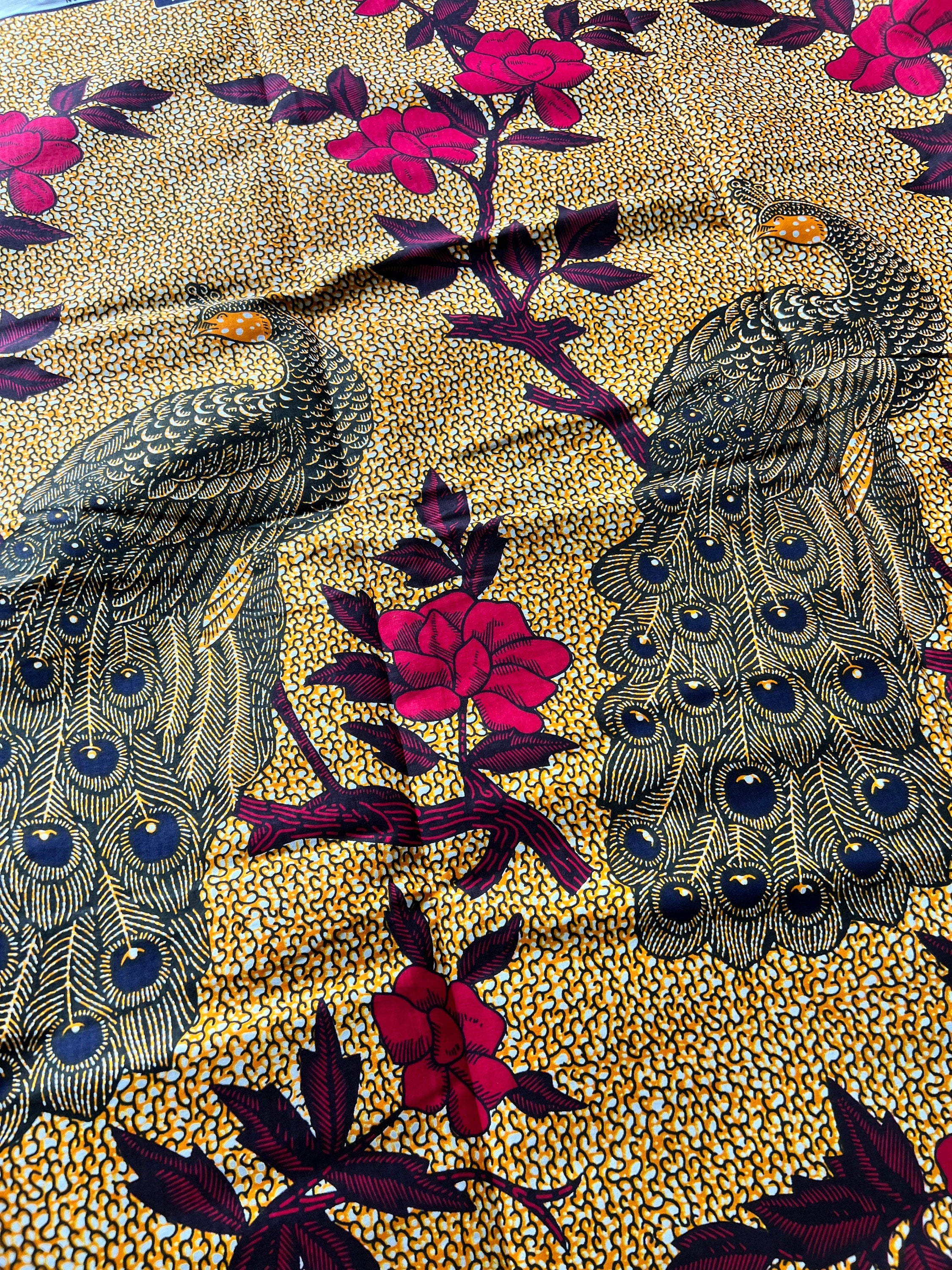 6 Yards 100% Cotton Ankara Wax Print Fabric African Print for Dressmaking, Quilting & Home Décor