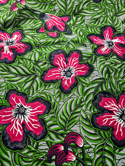 Polycotton African Fabric 6 Yards Soft Ankara Wax Print Material