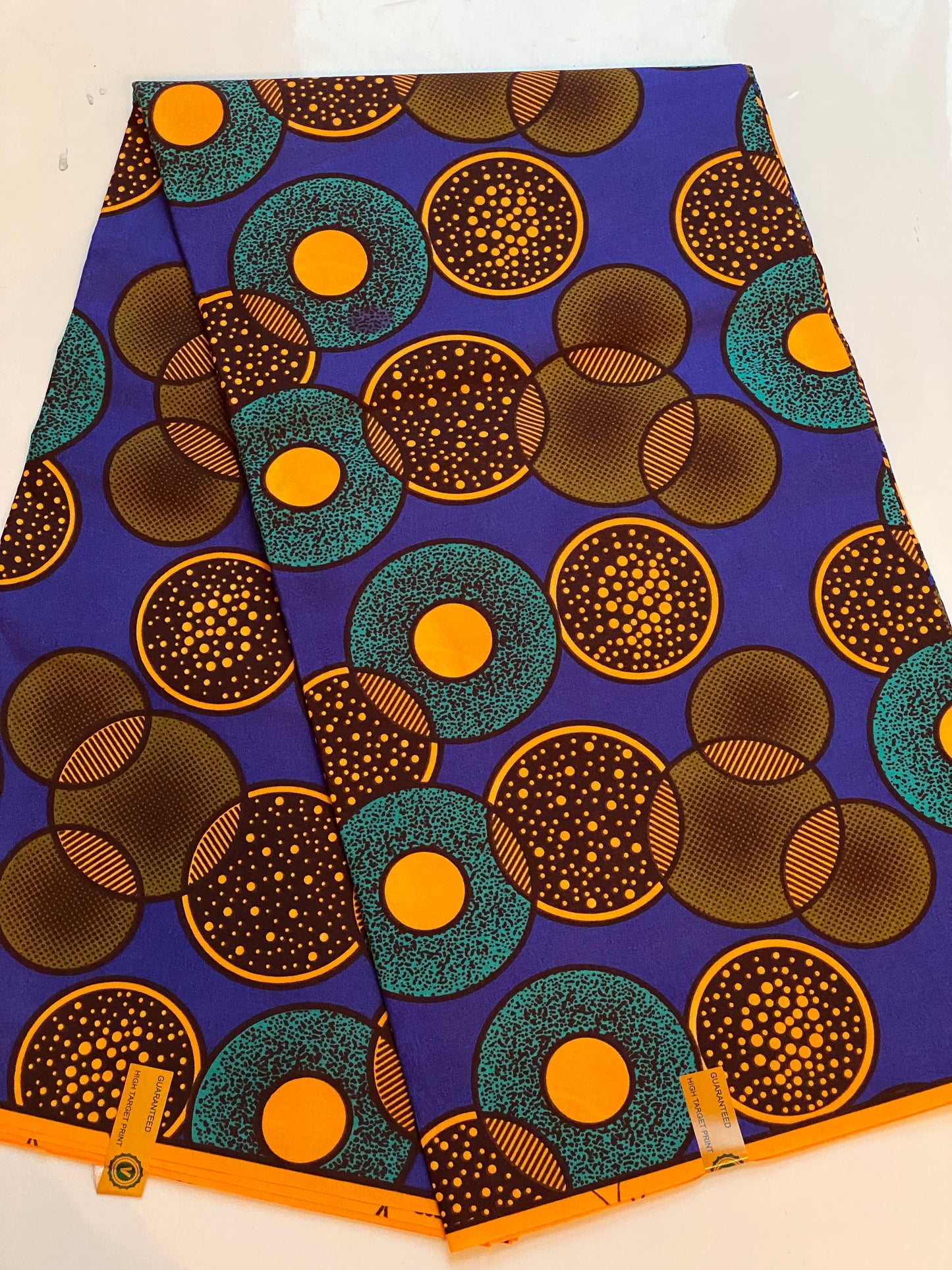 Polycotton African Fabric 6 Yards Soft Ankara Wax Print Material
