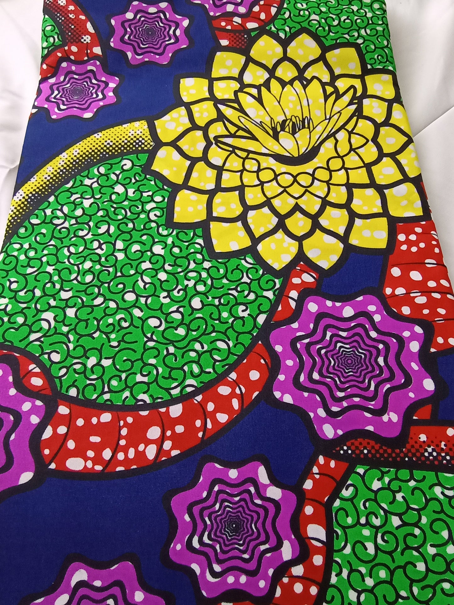 Polycotton African Fabric 6 Yards Soft Ankara Wax Print Material