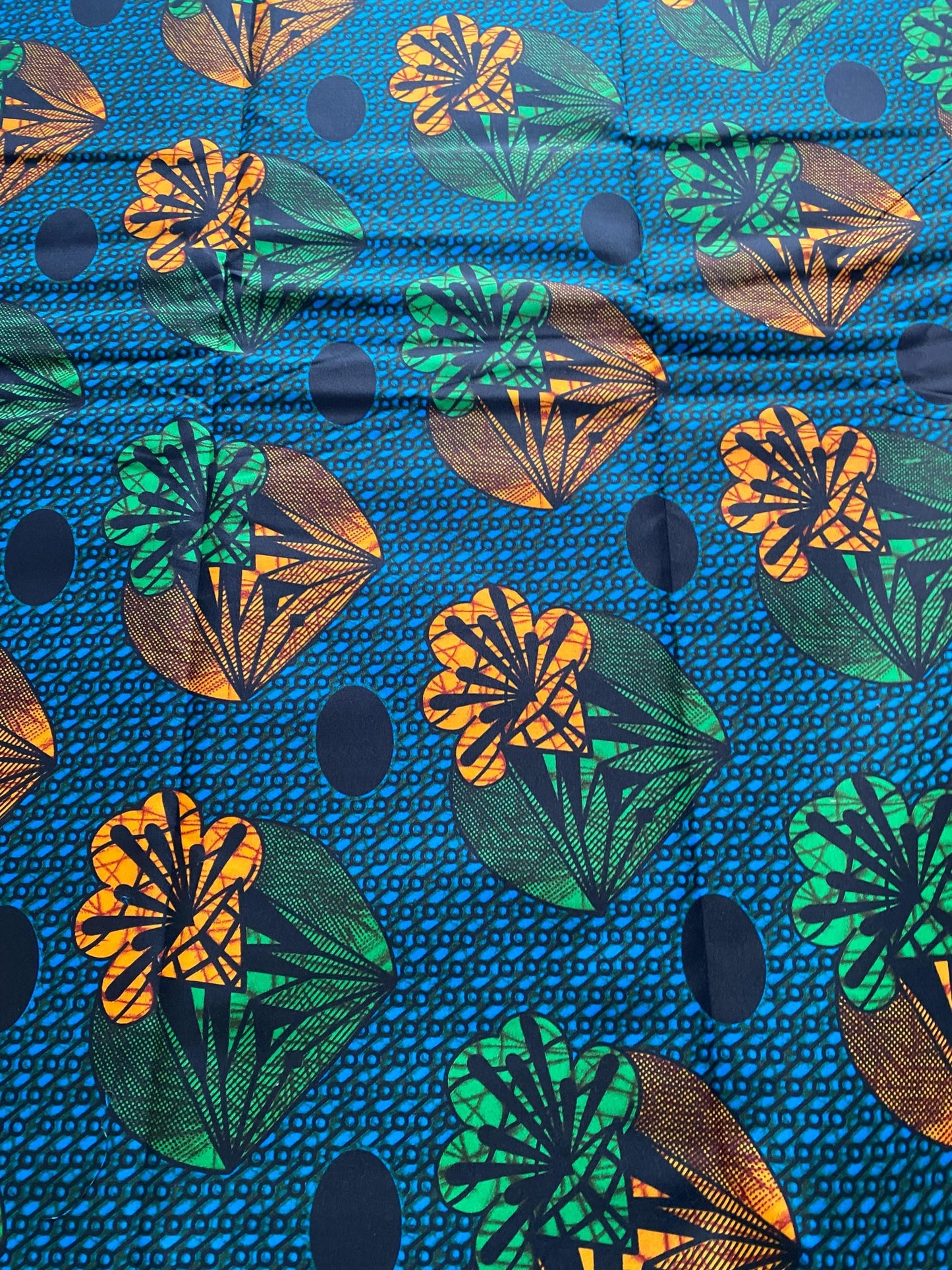 Polycotton African Fabric 6 Yards Soft Ankara Wax Print Material