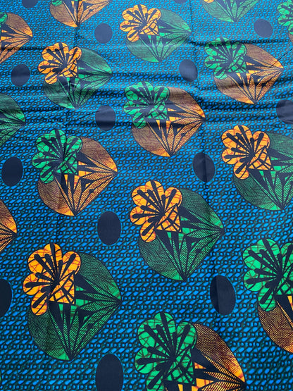 Polycotton African Fabric 6 Yards Soft Ankara Wax Print Material