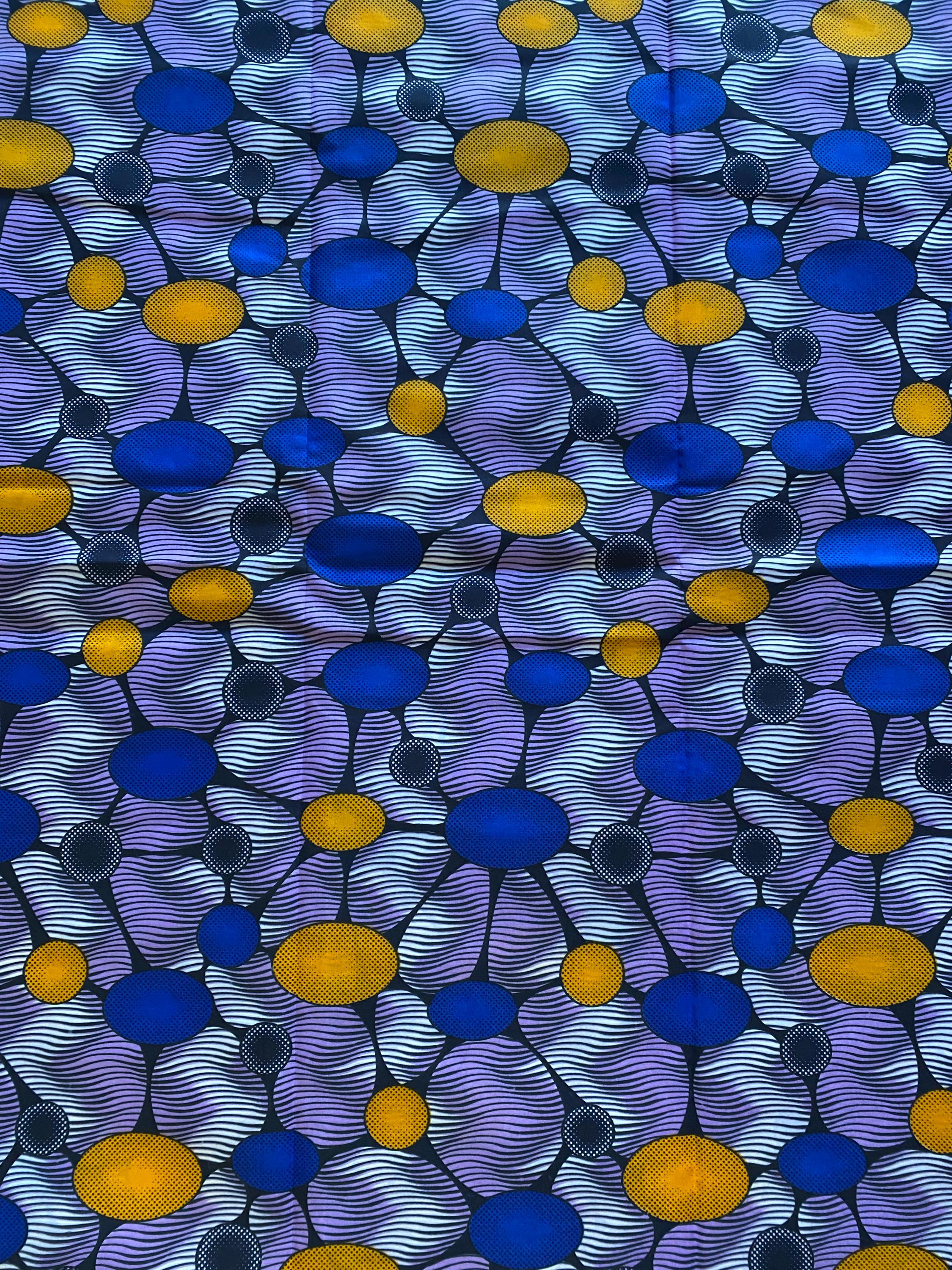 Ankara African Print Fabric, Polycotton (6 Yards)