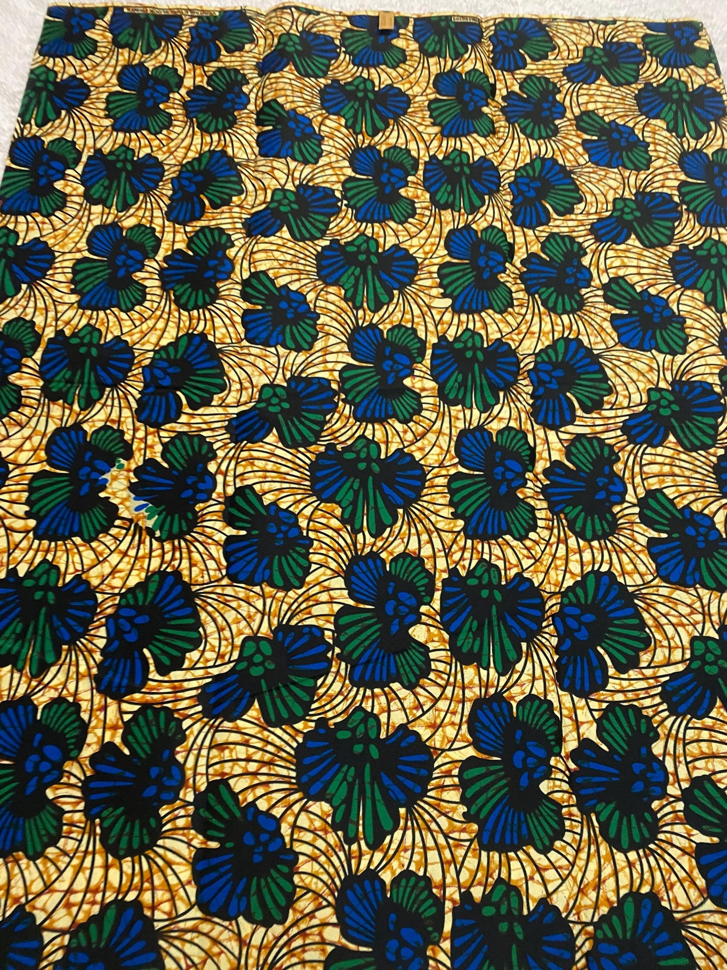 Polycotton African Fabric 6 Yards Soft Ankara Wax Print Material