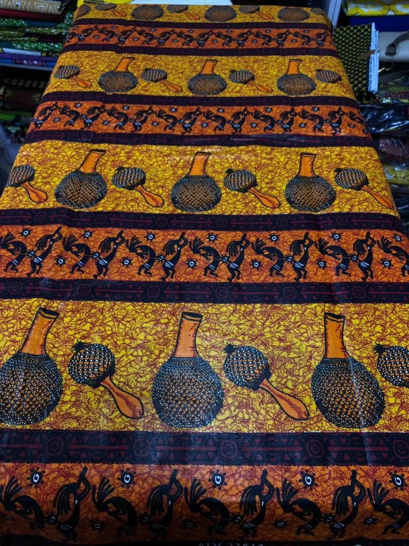 Mud Print Fabric 6 Yards African Tribal Wax Print Cloth