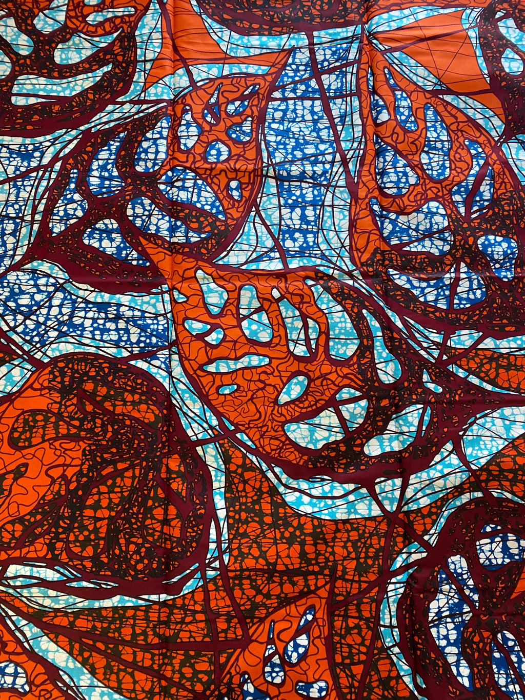 African Wax Print Fabric, 100% Cotton Ankara, 6 Yards