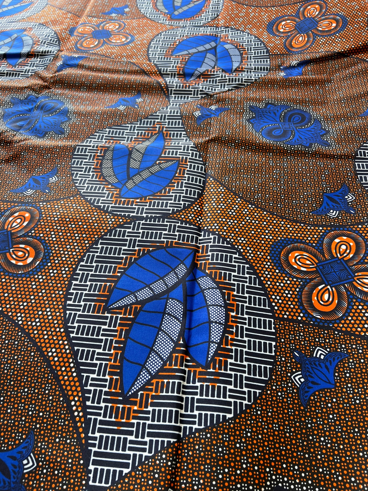 Polycotton African Fabric 6 Yards Soft Ankara Wax Print Material