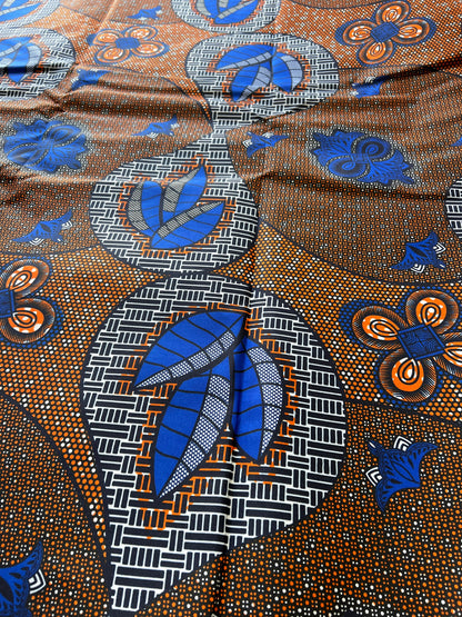 Polycotton African Fabric 6 Yards Soft Ankara Wax Print Material