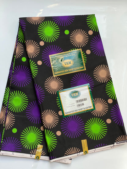 Polycotton African Fabric 6 Yards Soft Ankara Wax Print Material