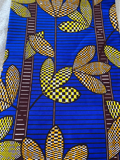 Polycotton African Fabric 6 Yards Soft Ankara Wax Print Material