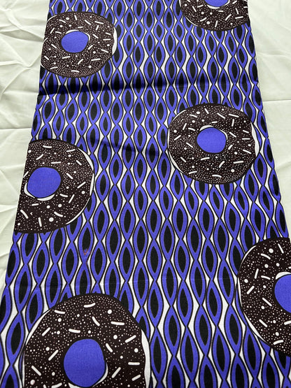Polycotton African Fabric 6 Yards Soft Ankara Wax Print Material