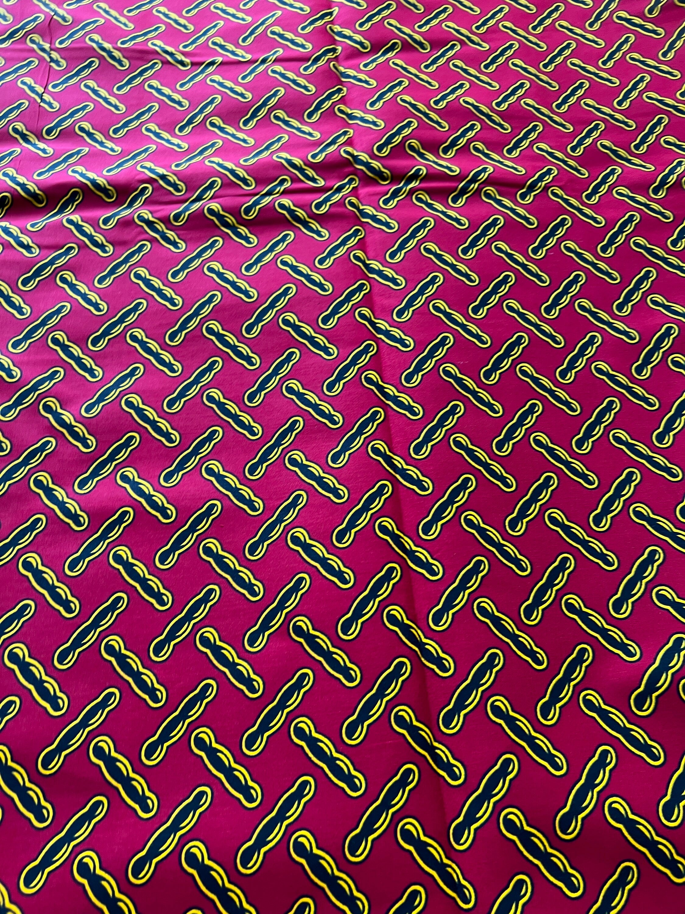African Wax Print Fabric: Multicoloured Cotton Textile, 6 Yard