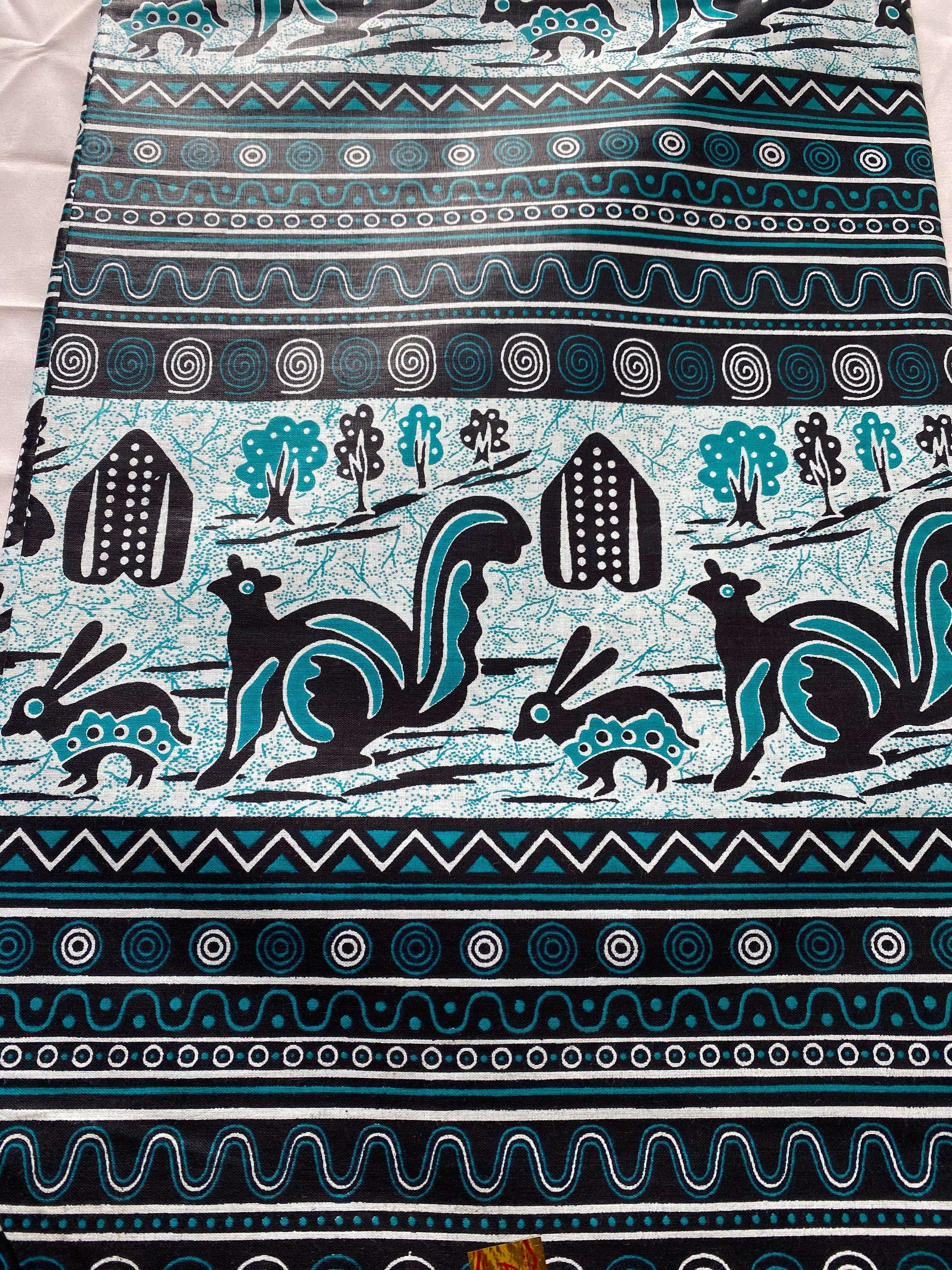 Mud Print Fabric 6 Yards African Tribal Wax Print Cloth