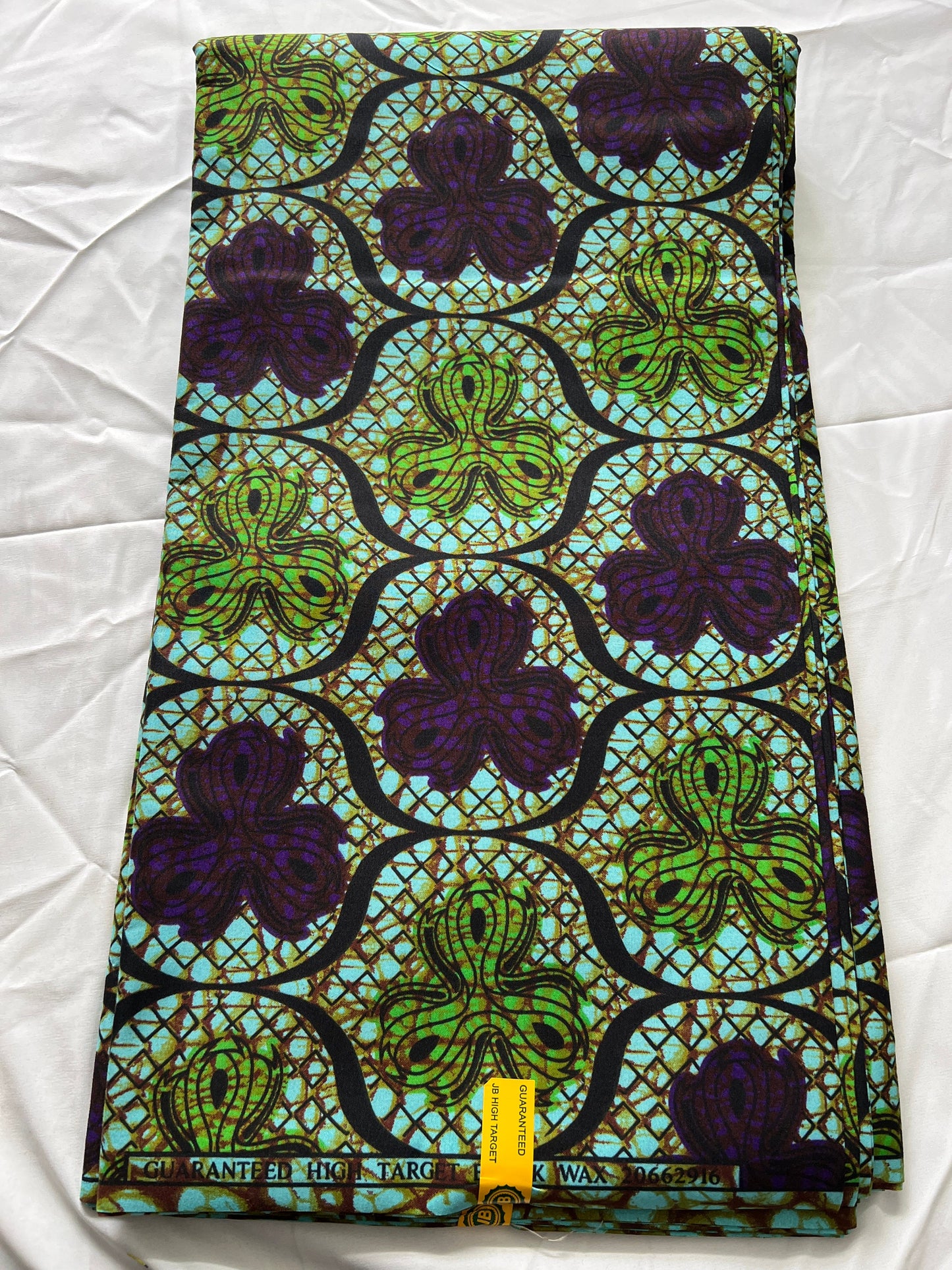 Polycotton African Fabric 6 Yards Soft Ankara Wax Print Material