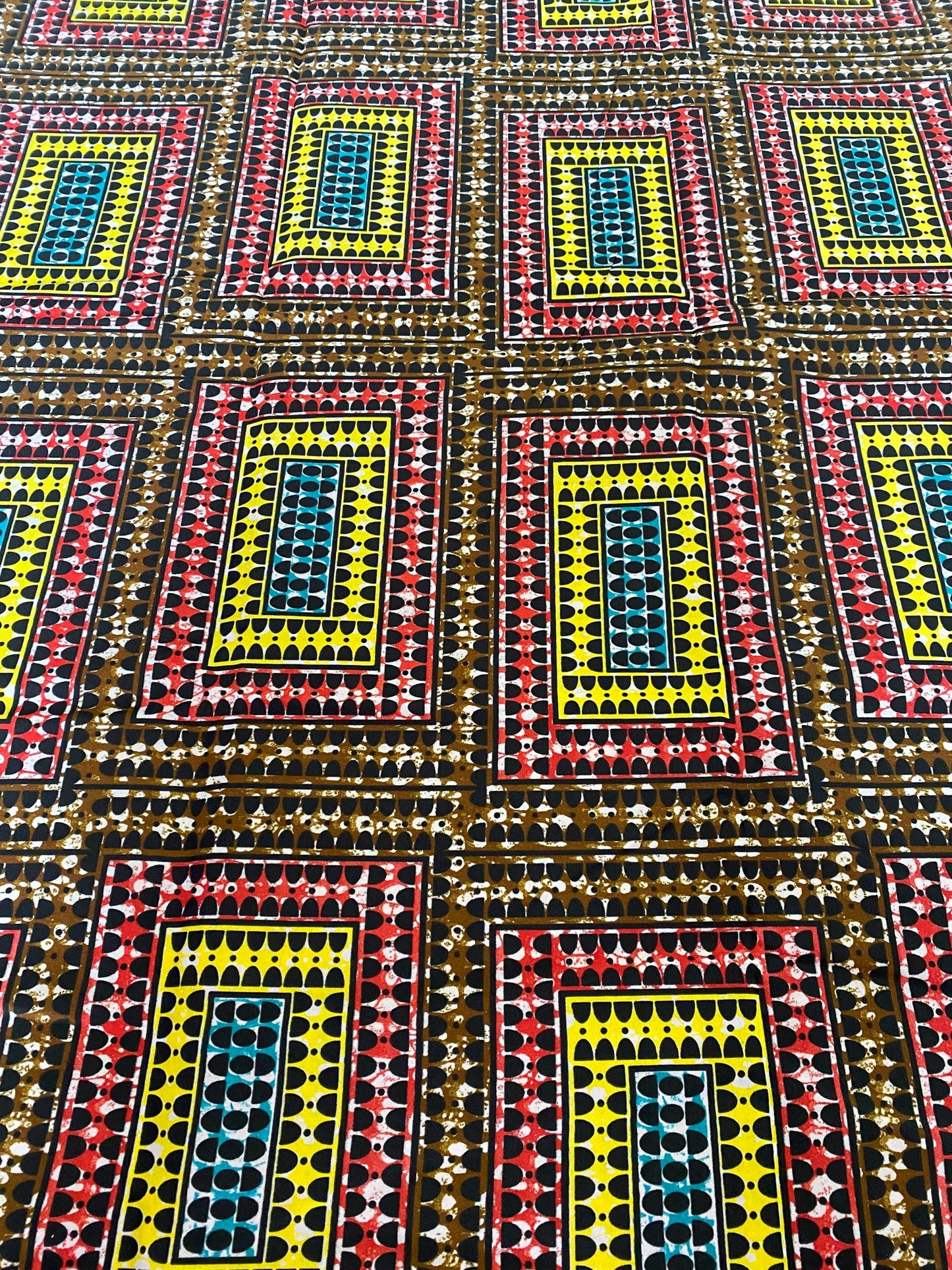 Polycotton African Fabric 6 Yards Soft Ankara Wax Print Material