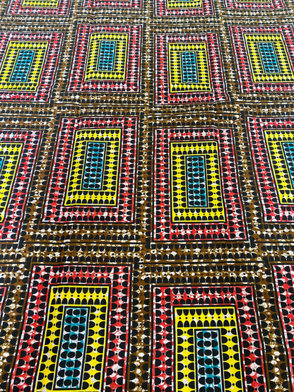Polycotton African Fabric 6 Yards Soft Ankara Wax Print Material