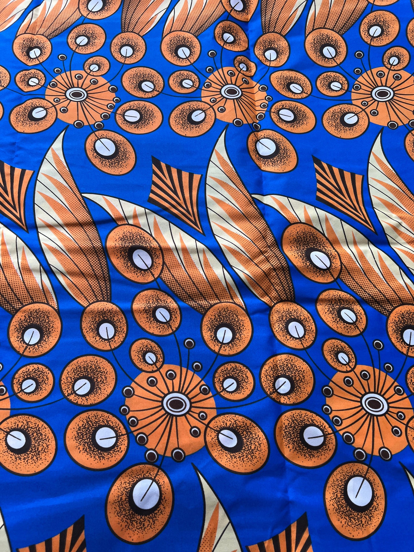 Polycotton African Fabric 6 Yards Soft Ankara Wax Print Material