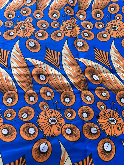 Polycotton African Fabric 6 Yards Soft Ankara Wax Print Material