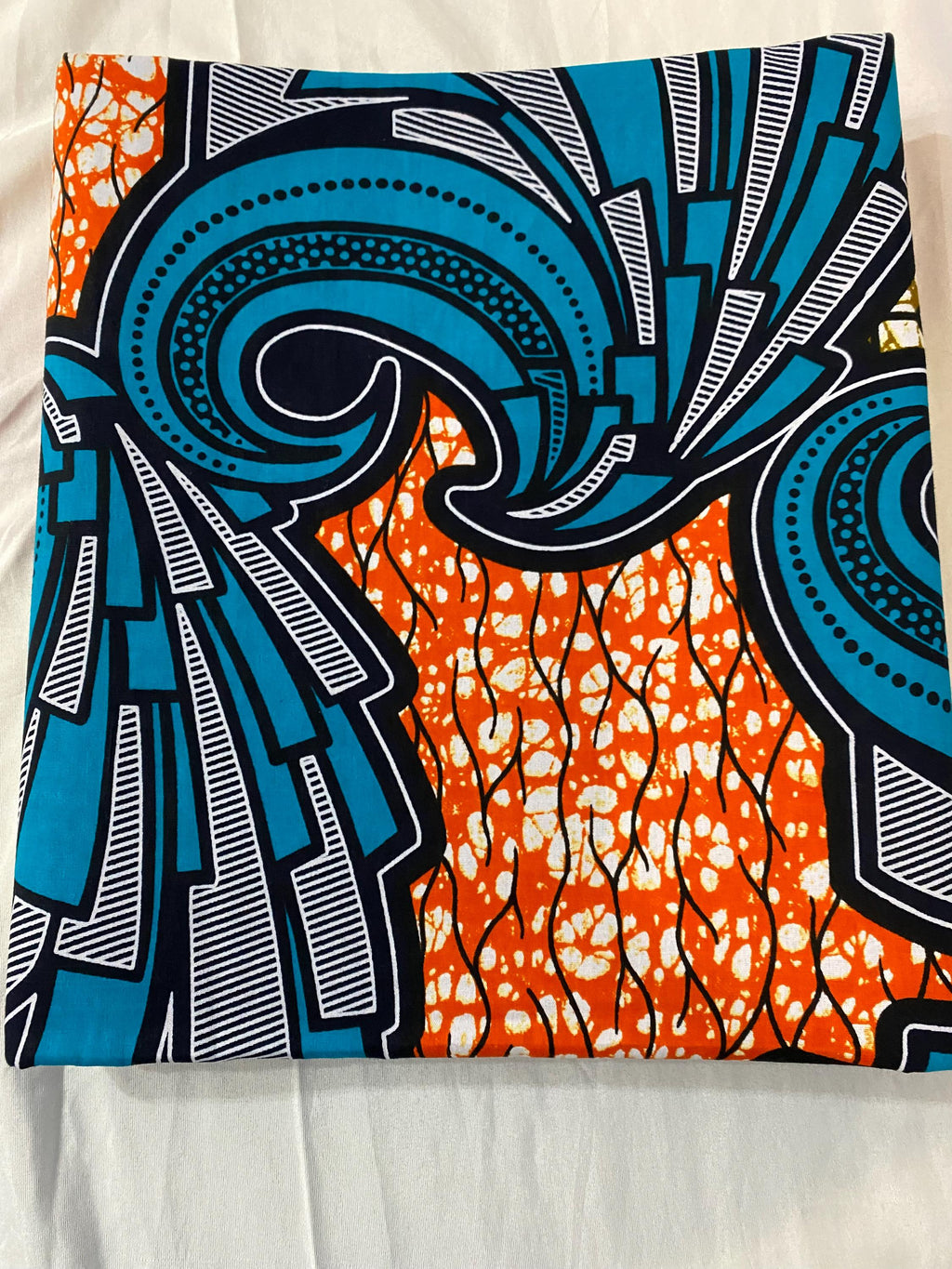 African Wax Print Fabric: Ankara Cotton Wrapper, 6 Yards