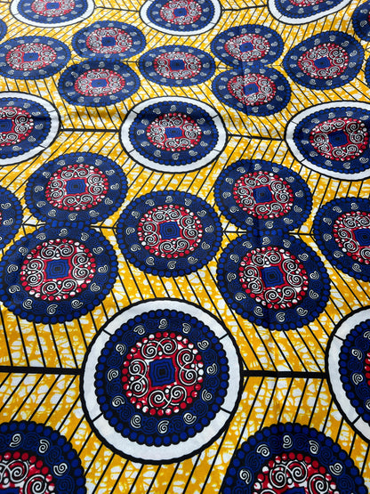 Polycotton African Fabric 6 Yards Soft Ankara Wax Print Material