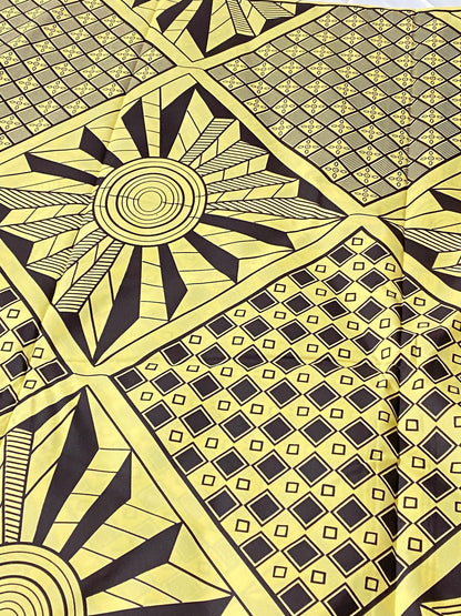 Polycotton African Fabric 6 Yards Soft Ankara Wax Print Material