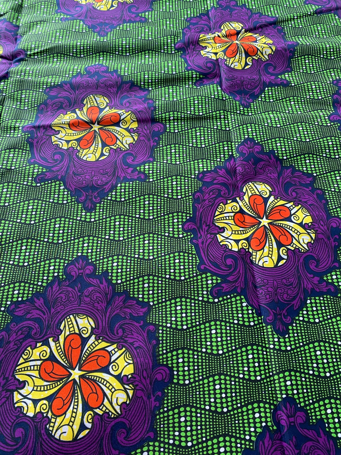 Polycotton African Fabric 6 Yards Soft Ankara Wax Print Material