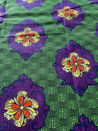 Polycotton African Fabric 6 Yards Soft Ankara Wax Print Material