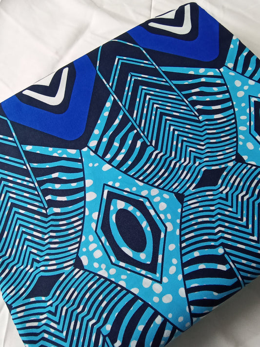 Polycotton African Fabric 6 Yards Soft Ankara Wax Print Material