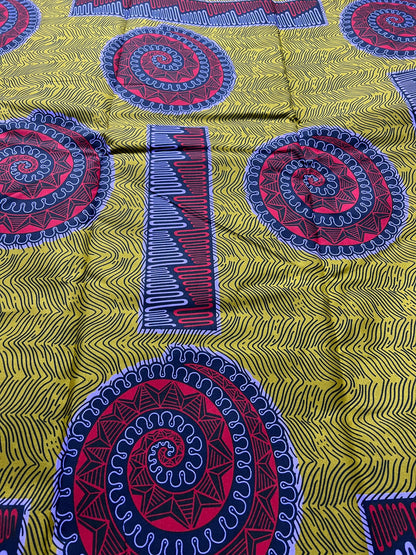 Polycotton African Fabric 6 Yards Soft Ankara Wax Print Material