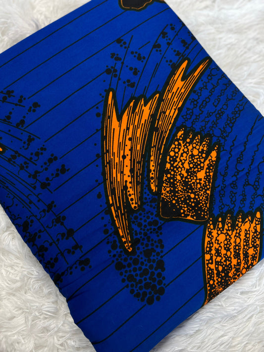Bold Ankara African Print Fabric: 6 Yards 100% Cotton Wax Print
