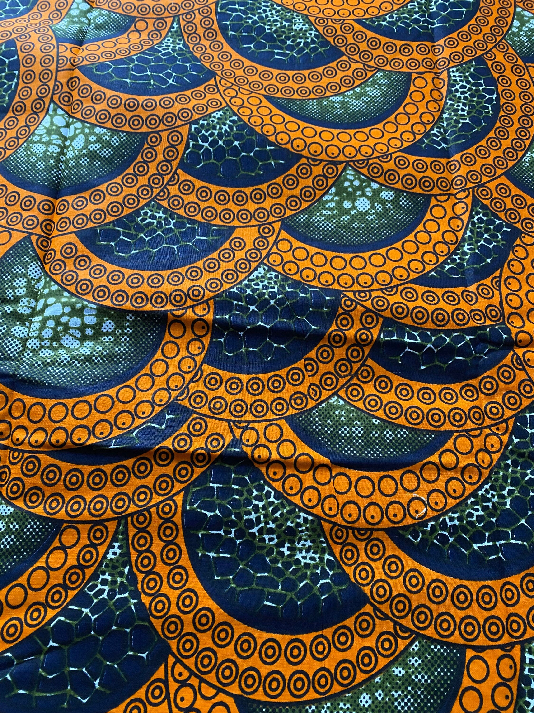 Bold Ankara African Print Fabric: 6 Yards 100% Cotton Wax Print