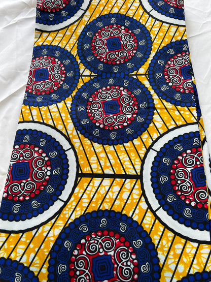 Polycotton African Fabric 6 Yards Soft Ankara Wax Print Material