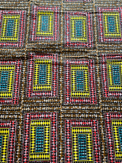 Polycotton African Fabric 6 Yards Soft Ankara Wax Print Material