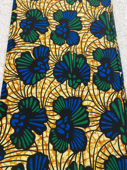 Polycotton African Fabric 6 Yards Soft Ankara Wax Print Material