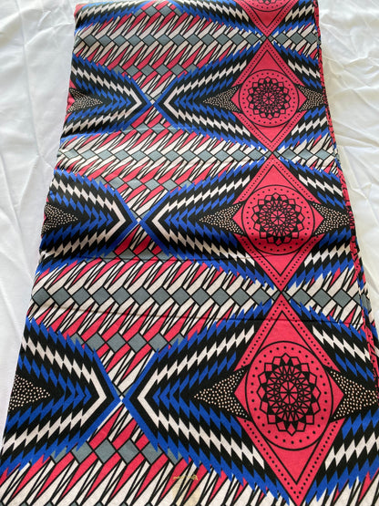 Polycotton African Fabric 6 Yards Soft Ankara Wax Print Material