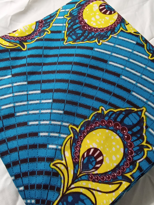 Polycotton African Fabric 6 Yards Soft Ankara Wax Print Material