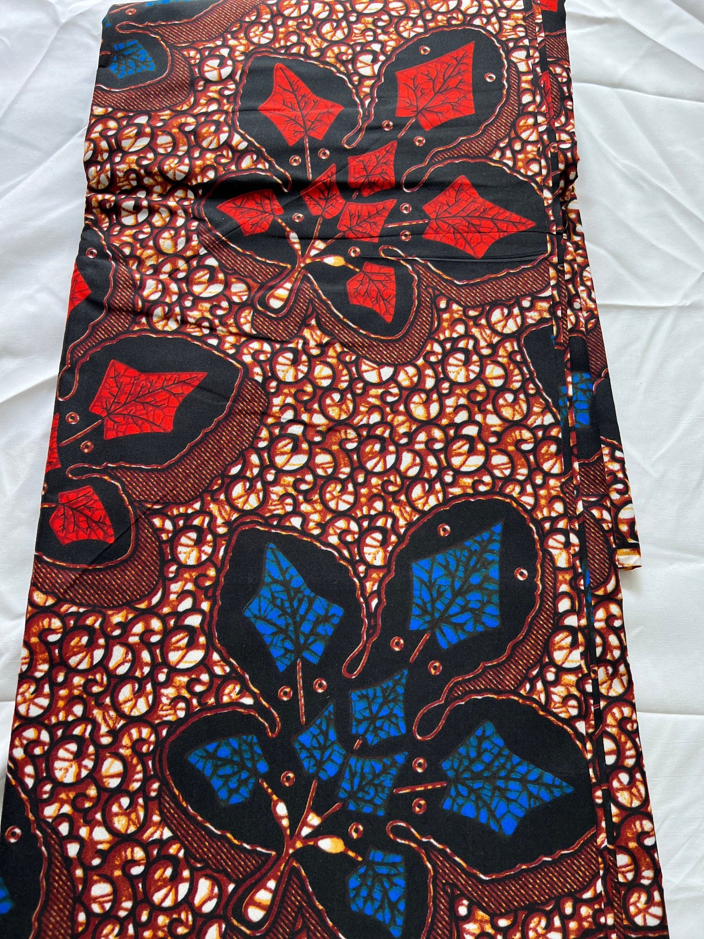 Polycotton African Fabric 6 Yards Soft Ankara Wax Print Material