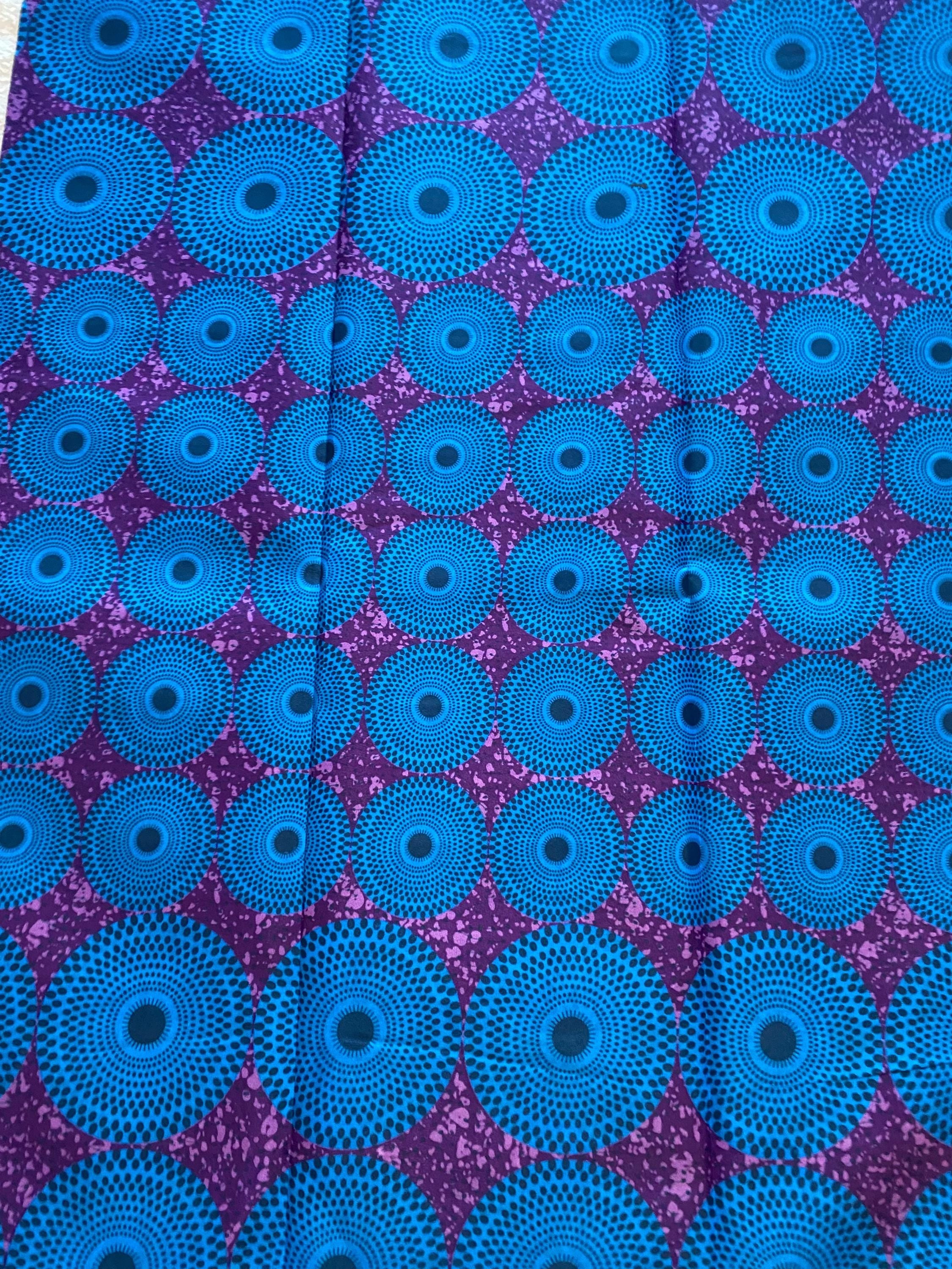 Polycotton African Fabric 6 Yards Soft Ankara Wax Print Material