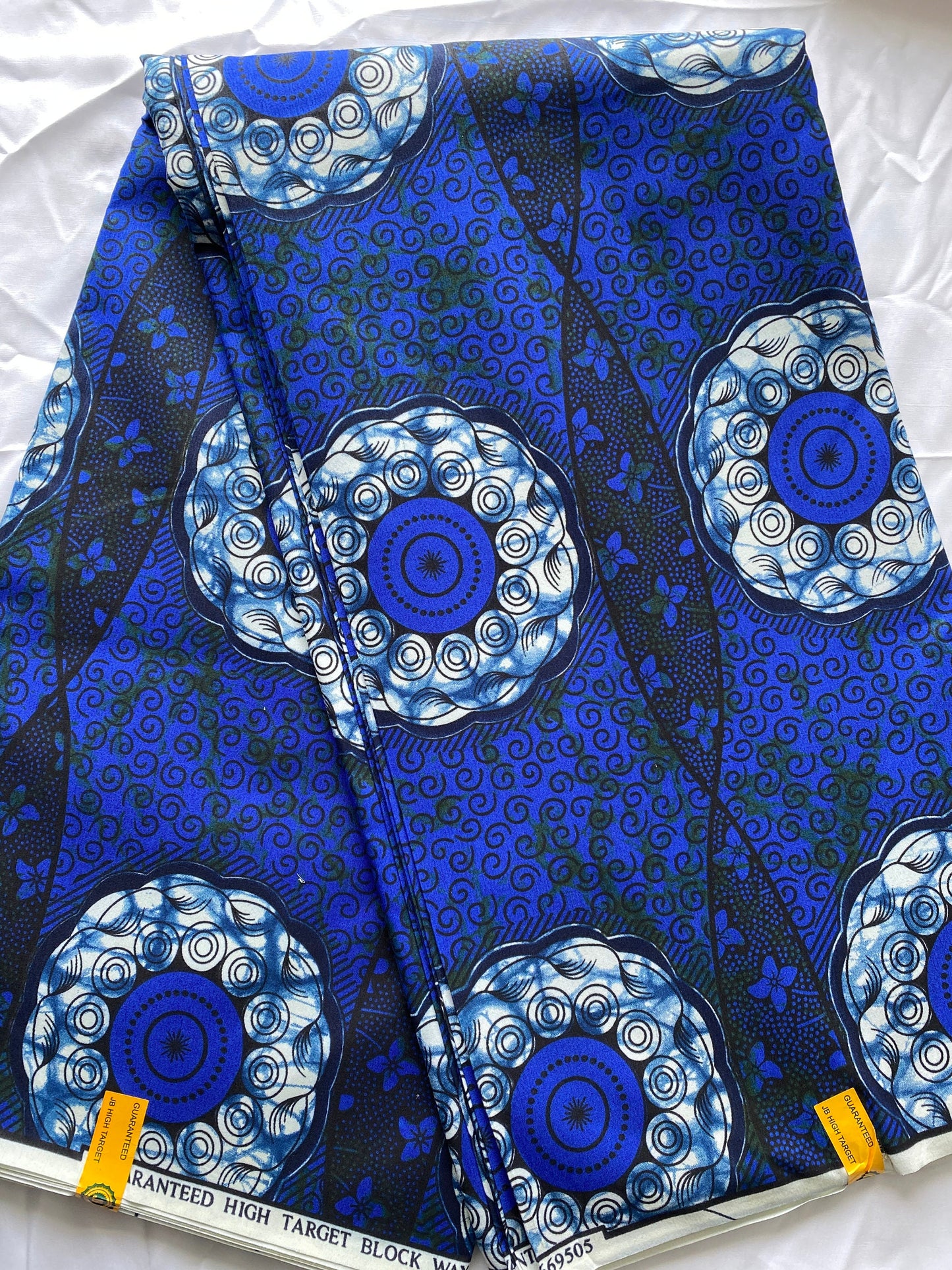 Polycotton African Fabric 6 Yards Soft Ankara Wax Print Material