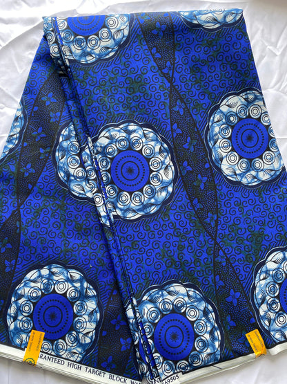Polycotton African Fabric 6 Yards Soft Ankara Wax Print Material