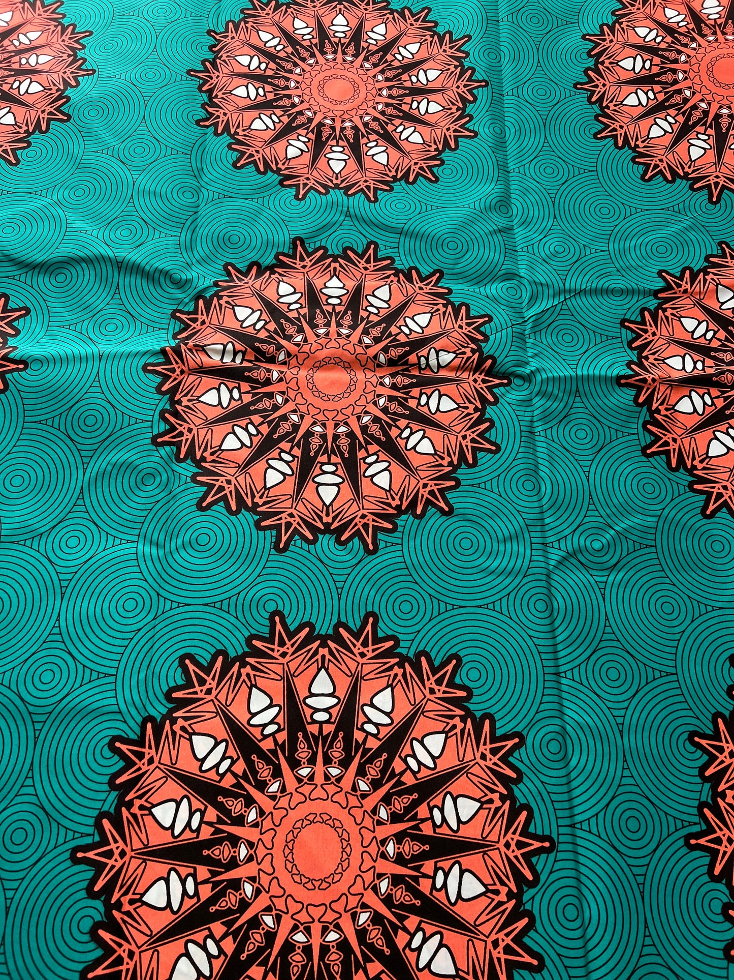 Polycotton African Fabric 6 Yards Soft Ankara Wax Print Material