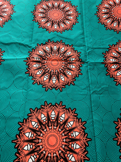 Polycotton African Fabric 6 Yards Soft Ankara Wax Print Material