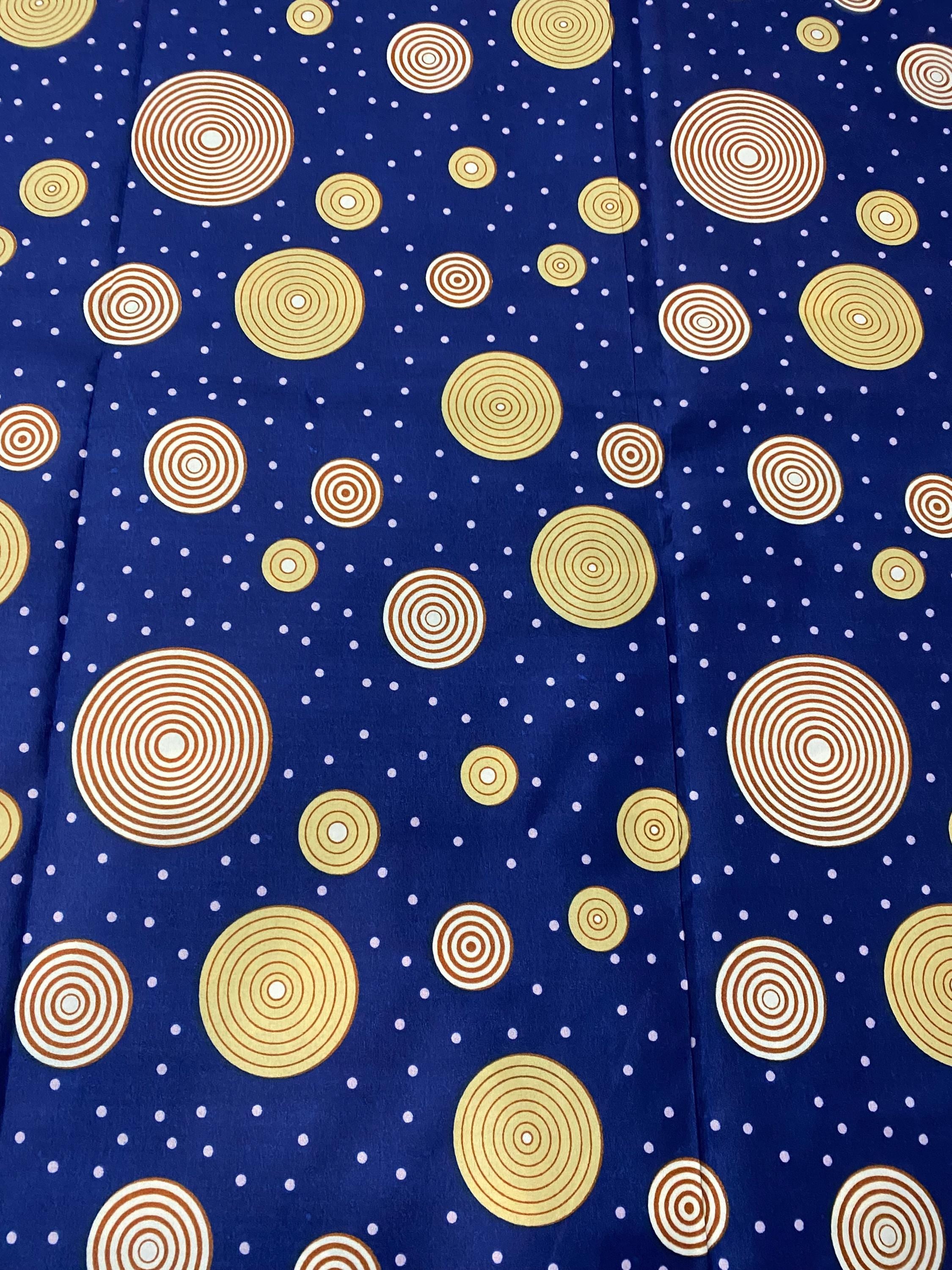 Colorful Ankara Fabric: African Print Polycotton, 6 Yards