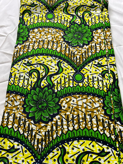 Polycotton African Fabric 6 Yards Soft Ankara Wax Print Material