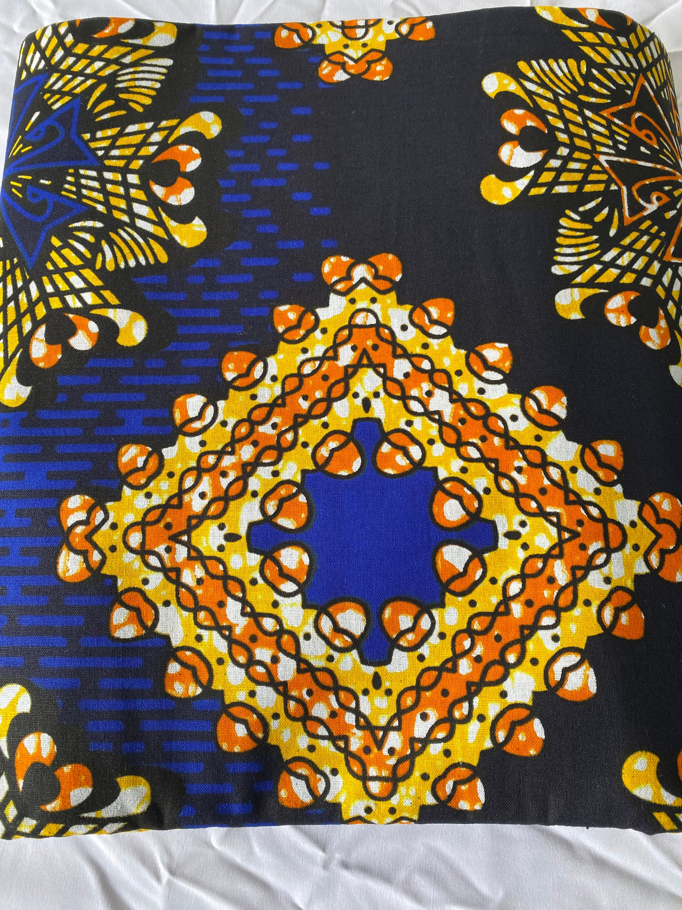 Bold Ankara African Print Fabric: 6 Yards 100% Cotton Wax Print
