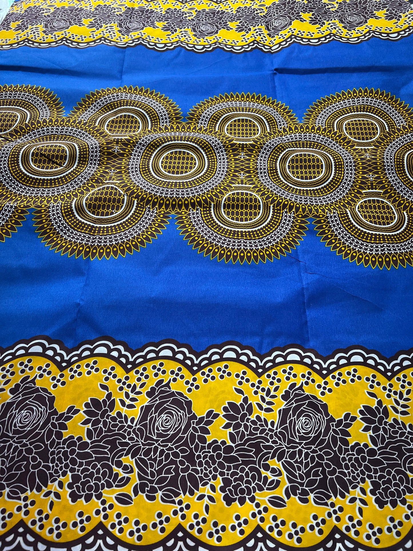Polycotton African Fabric 6 Yards Soft Ankara Wax Print Material