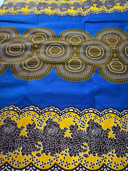 Polycotton African Fabric 6 Yards Soft Ankara Wax Print Material