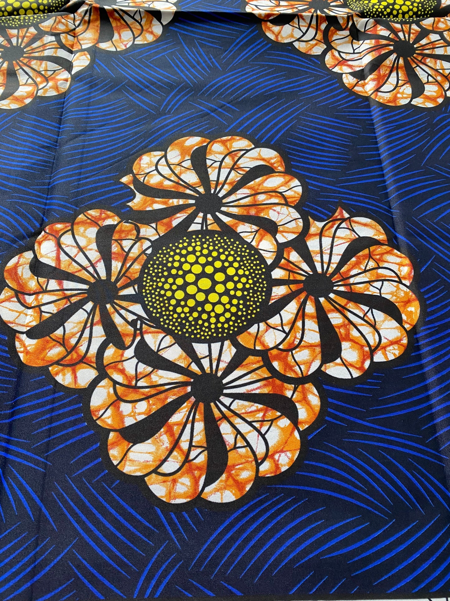 Polycotton African Fabric 6 Yards Soft Ankara Wax Print Material