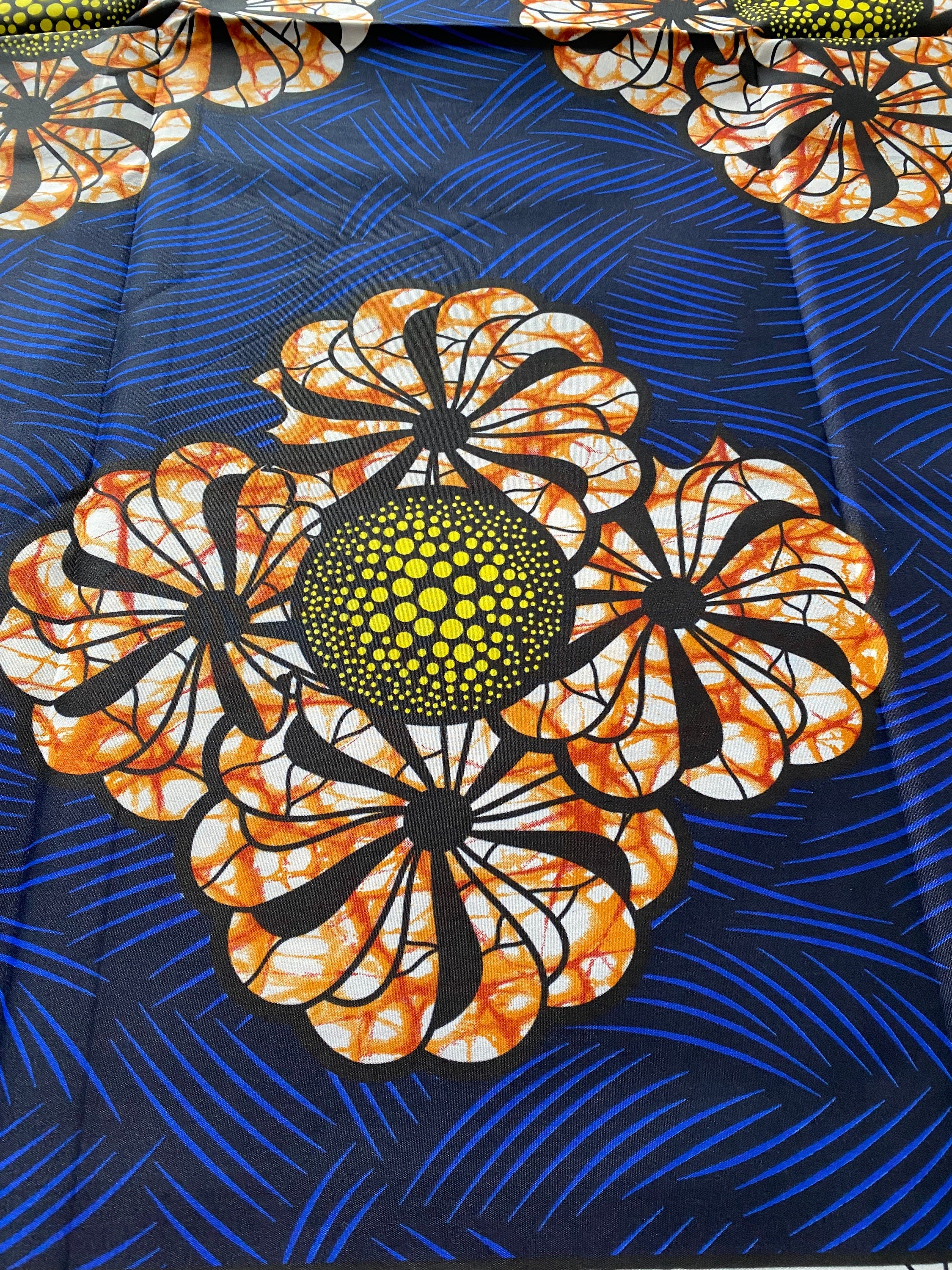 Polycotton African Fabric 6 Yards Soft Ankara Wax Print Material