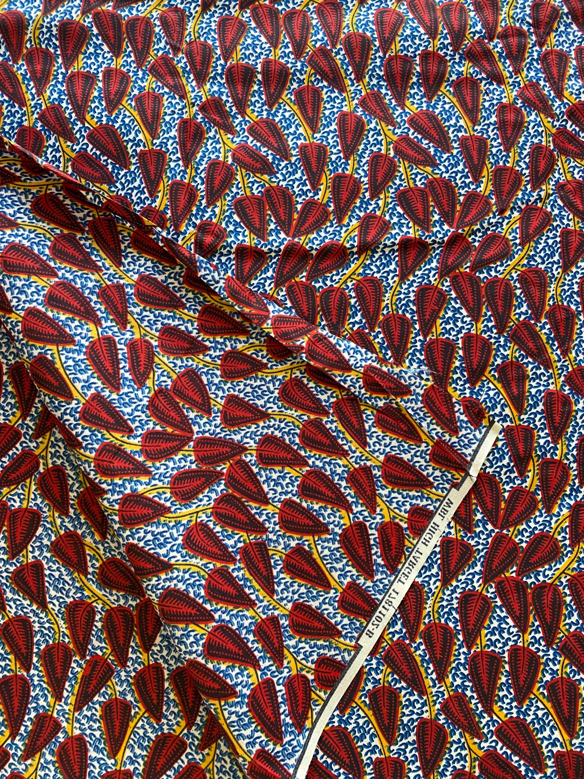 Polycotton African Fabric 6 Yards Soft Ankara Wax Print Material